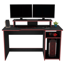 Combo Gamer , Wengue y Rojo, Incluye Escritorio y Silla Gamer