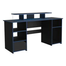 Combo para Oficina Bel, Azul y negro, Incluye Silla y Escritorio Gamer