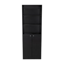 Biblioteca Home, Wengue, con cinco entrepaños y Dos Puertas Abatibles ZF