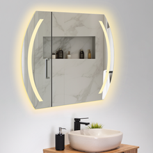 Espejo Rectangular Manson, Gris, con Luz Led