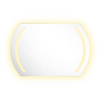Espejo Rectangular Manson, Gris, con Luz Led