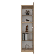 Biblioteca Home Eco, Macadamia, con Cinco Entrepaños ZF