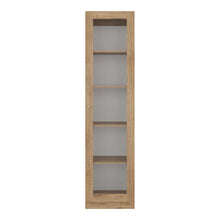 Biblioteca Home Eco Con Puerta En Vidrio, Macadamia, con Cinco Entrepaños ZF
