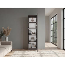 Biblioteca Home Eco Con Puerta En Vidrio, Milán y Blanco, con Cinco Entrepaños ZF