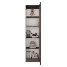 Biblioteca Home Eco Con Puerta En Vidrio, Milán y Blanco, con Cinco Entrepaños ZF