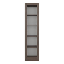 Biblioteca Home Eco Con Puerta En Vidrio, Milán y Blanco, con Cinco Entrepaños ZF