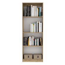 Combo de Bibliotecas Home Eco, Macadamia y Blanco, Incluye Dos Bibliotecas Sin Puerta.
