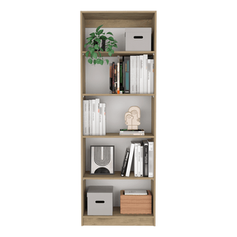 Combo de Bibliotecas Home Eco, Macadamia Incluye Tres Bibliotecas - VIRTUAL MUEBLES