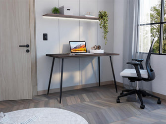 Escritorio Toronto, Milan y Plata Oscuro, con patas metalicas y es de facil instalación