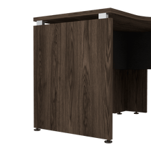 Escritorio En L Concept, Chocolate y Wengue, con Amplia Superfice