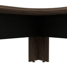 Escritorio En L Concept, Chocolate y Wengue, con Amplia Superfice