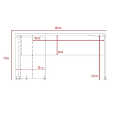 Escritorio En L Seúl, Cobre, con Amplio Espacio de Trabajo