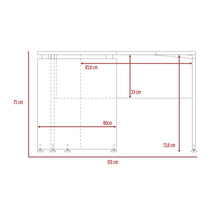 Escritorio En L Monat, Castaño y Wengue, con Amplia Superficie de Trabajo