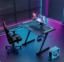Escritorio Gamer Silver, Negro, Estructura Metalica