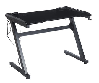 Escritorio Gamer Silver, Negro, Estructura Metalica
