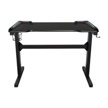 Escritorio Gamer Matrix , Negro, Estructura Metalica y Luz Led