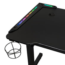 Escritorio Gamer Matrix , Negro, Estructura Metalica y Luz Led