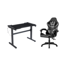 Combo Gamer Fire, Incluye Escritorio y Silla Gamer
