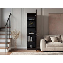 Biblioteca Home, Kronos Nogal y Negro, Dos puertas abatibles y de fácil armado ZF