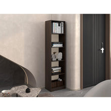 Biblioteca Up, Nogal y Toquilla, con espacio para libros y objetos decorativos