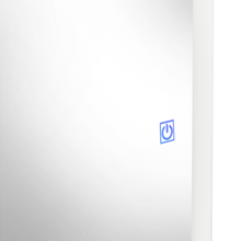 Espejo Curvo Oviedo, Gris, con Luz Led y Botón Touch