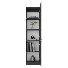 Biblioteca Home, Plomo y Blanco, Dos puertas abatibles y de fácil armado ZF