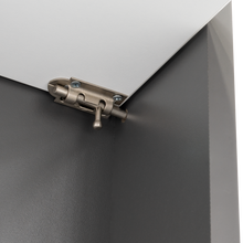 Escritorio Colgante Frello, Plata Oscuro y Blanco, con Espacio Para Artículos de Estudio