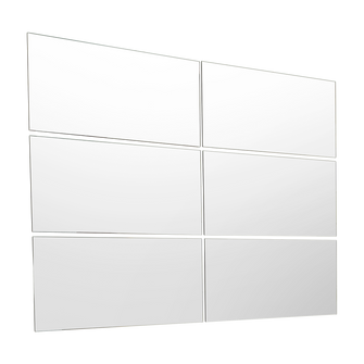 Espejo Rectangular Siena, Gris, Incluye 6 Piezas
