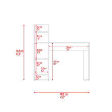Escritorio Vilna, Cartagena y Blanco, con Amplia Superficie de Trabajo