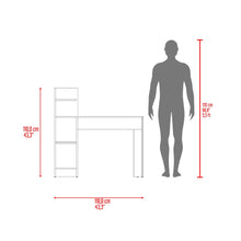Escritorio Vilna, Cartagena y Blanco, con Amplia Superficie de Trabajo