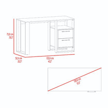 Escritorio Acrep, Cocoa y Mallado, con dos cajones para ubicar objetos