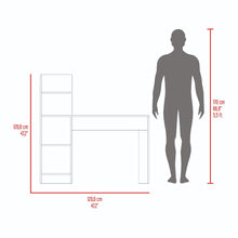 Escritorio Vilna, Grafito, con Amplia Superficie de Trabajo Madera RH