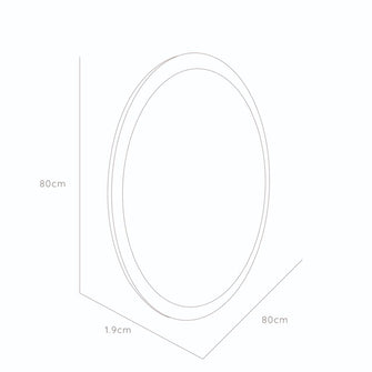 Espejo Circular Ary 80, Diseño Moderno