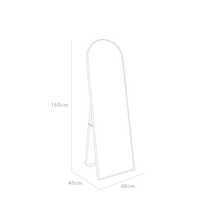 Espejo de Pie Tony, con marco metálico color negro