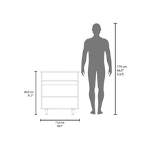 Mesa Auxiliar de Cocina Lona, Blanco Duqueza y Fresno Europeo, con 2 puertas abatibles y espacio para microondas