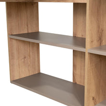 Escritorio En L Andalucia, Café Claro y Cocoa, con Variedad de Entrepaños