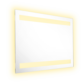 Espejo Rectangular Udine, Gris, con Luz Led