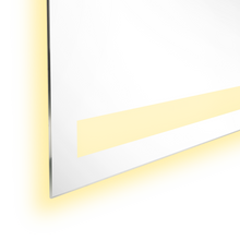 Espejo Rectangular Udine, Gris, con Luz Led