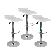 Kit por 3 Silla Tapizada Lisa Tipo Bar - Blanca