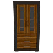 Mueble Multiusos Yakam, Cobre y Wengue, con Gran Capacidad de Almacenamiennto