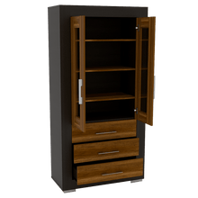 Estantería Multiusos Yakam, Cobre y Wengue, con Gran Capacidad de Almacenamiennto