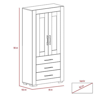 Mueble Multiusos Yakam, Cobre y Wengue, con Gran Capacidad de Almacenamiennto