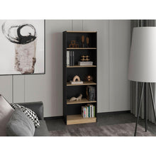 Biblioteca Home, Wengue y Fresno Europeo, con Cinco Entrepaños