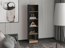 Biblioteca Home Eco, Wengue y Fresno Europeo, con Cinco Entrepaños