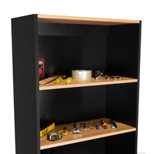 Biblioteca Home, Wengue y Fresno Europeo, con Cinco Entrepaños y Dos puertas