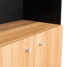 Biblioteca Home, Wengue y Fresno Europeo, con Cinco Entrepaños y Dos puertas