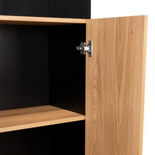 Biblioteca Home, Wengue y Fresno Europeo, con Cinco Entrepaños y Dos puertas