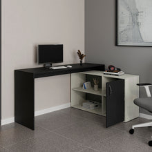 Escritorio En L Axis, Wengue y Blanco Artiko