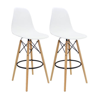 Kit Por 2 Butaco Eames Tipo Bar - Blanca