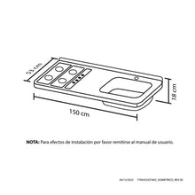 Mesón Haceb 1.50 metros hierro fundido pozuelo derecho gas natural con encendido eléctrico